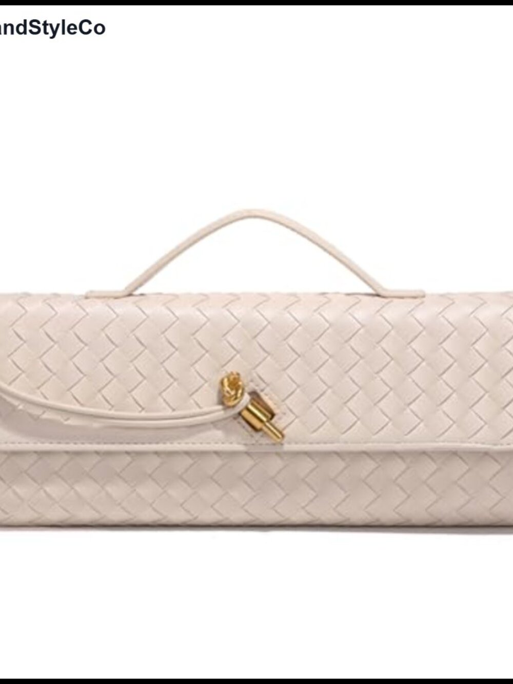Handmade Woven Leather Evening Clutch Crossbody Shoulder Bag